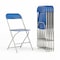 Flash Furniture Hercules Series Plastic Folding Chair Blue - 6 LB Weight Capacity Comfortable Event Chair-Lightweight Folding Chair, PK6 6-LE-L-3-BLUE-GG - alternate 1